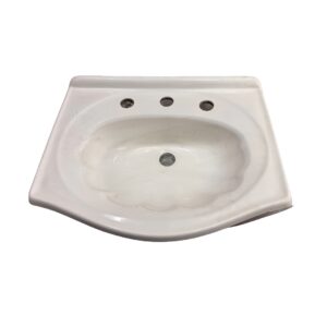 Bacha de fibra de vidrio/marmolina - Agujeros para griferia mezcladora - Para vanitori de 0.50